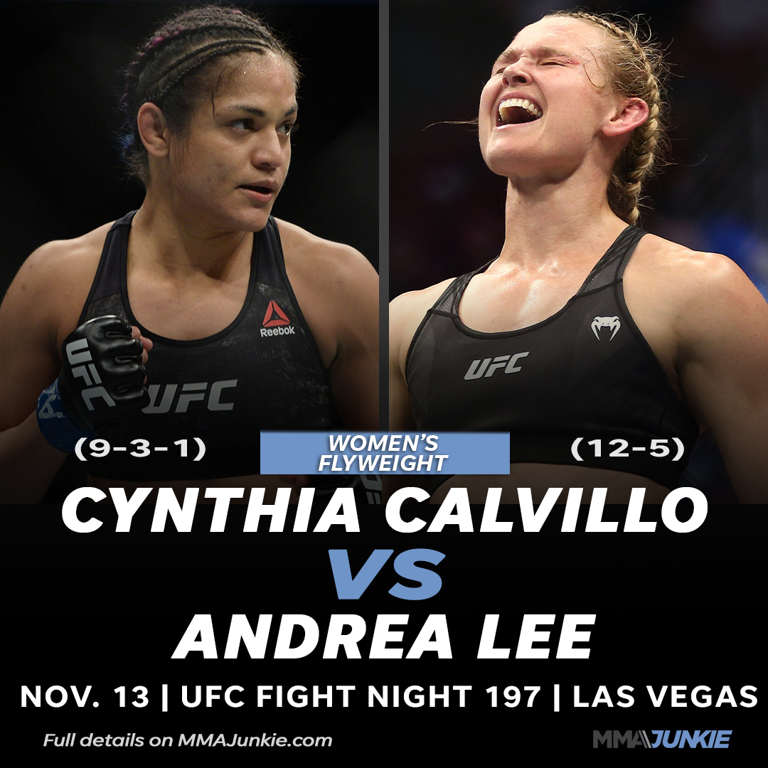 With Andrea Lee in need of an opponent, Cynthia Calvillo has answered the call! ☎️

#UFCVegas42 | Details: bit.ly/3lTNh2Y