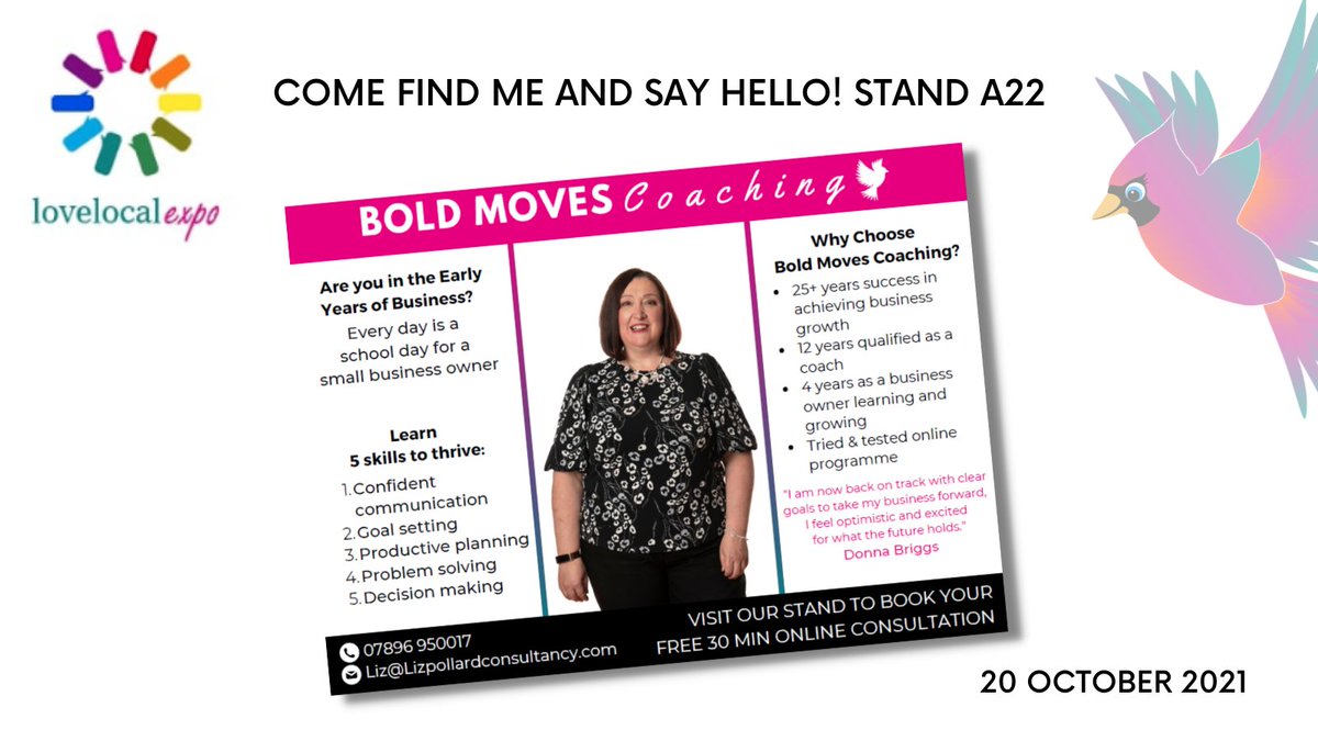 boldmovescoach's tweet photo. #LoveLocalExpo I'm here! 

Come find me and say Hello! Stand A22

I can't wait to meet as many people and businesses as possible from all over Lancashire and the North West

See you soon! 
Liz 

#womenintech #womeninconstruction #womeninnuclear #femaleengineers #womeninfinance https://t.co/VbBYye6p6h