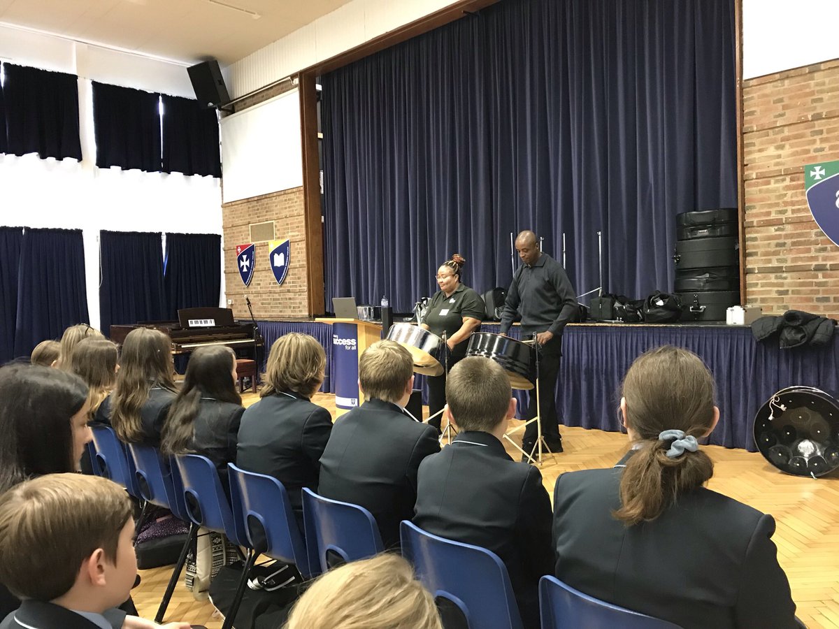 ChurchdownMusic's tweet photo. This week, our Year 8 students have been celebrating Black History Month by performing in steel pan workshops run by the Pantasy Steel Band. Well played, everyone! 🎶 https://t.co/cHoaRdEzyd