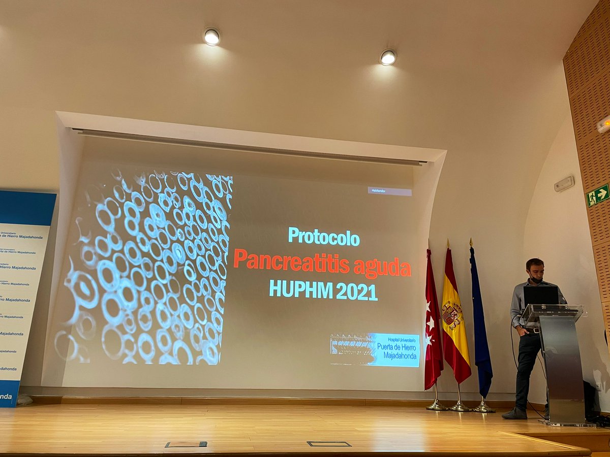 Hoy <a href="/marianoGHR/">Mariano Gonzalez H</a> en la sesión general pr sentando el PROTOCOLO MULTIDISCIPLINAR para el manejo de PANCREATITIS AGUDA del HUPH . ENHORABUENA a todo el equipo por el trabajo <a href="/ElenaSantosP/">Elena Santos-Perez</a> <a href="/antoniommpdc94/">AntonioMartinsP</a> <a href="/beleenagc/">Belen Agudo</a>