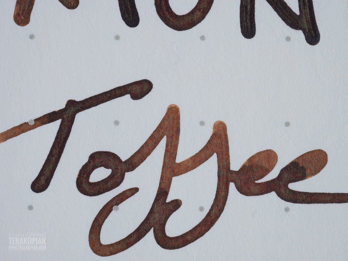 ScribblesPen's tweet photo. Fabulous Montblanc inks; Toffee Brown &amp; Petrol Blue. Lovely &amp; juicy, with gorgeous colour. Toffee Brown in my Montblanc 146 (M) &amp; Petrol Blue in my ēnsso Piuma Pocket Pen fitted with a Bock Titan #6 (B) nib, on Cosmo Air Light paper. @montblanc_world #enssopen #montblanc #ink https://t.co/ZregIhL7vh