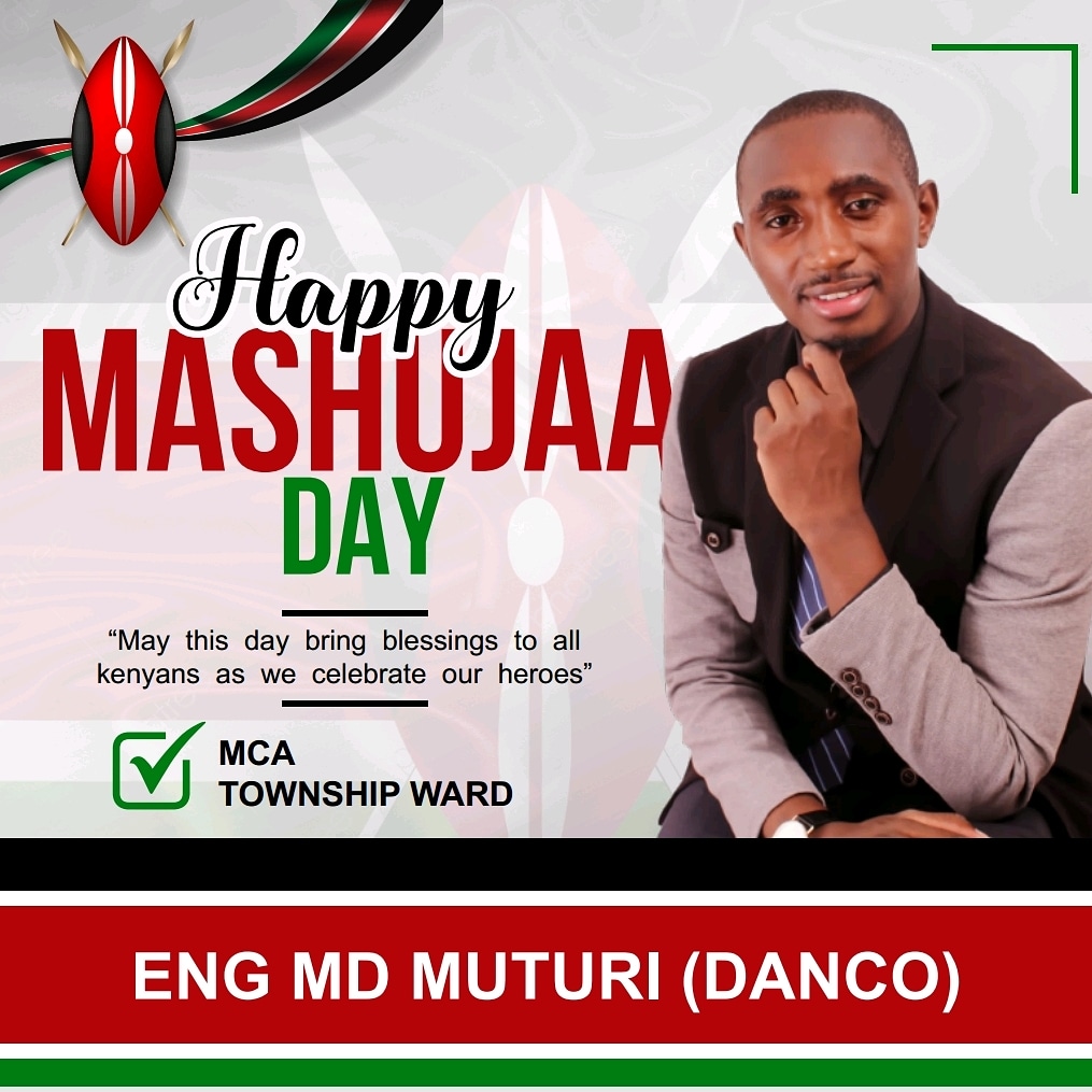 HonMDmuturi's tweet photo. Happy Mashujaa Day
#NgaiMbeleNaWiraNiWira
#WoteTumejipangaNaDanco
#EngMDMuturi
#TumejipangaNaDanco
#FormNiUDA
#HustlersNation
#Danco
#TownshipWardMurang'a https://t.co/iLNsjj46dP