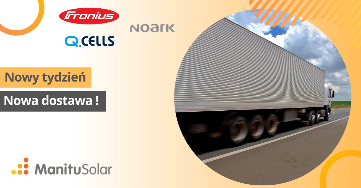 ManituSolarPL's tweet image. Nowe dostawy w naszym magazynie w Warszawie!
👉 #falownik -i firmy #FroniusPolska 
👉 #moduły firmy #QCELLS 
👉 osprzęt i zabezpieczenia z firmy #NOARKElectricEurope
W sprawie zamówień zapraszamy do kontaktu z opiekunem handlowym, do kontaktu z biurem:
✉ info@manitusolar.pl