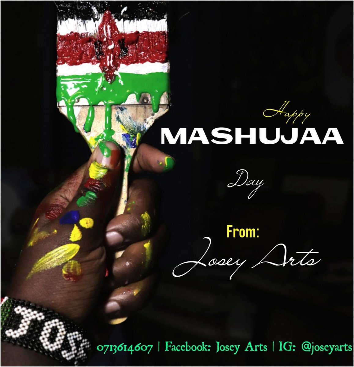 Good morning, JOSEY Arts thanks and celebrates you for your overwhelming support...wewe ni SHUJAA!!!