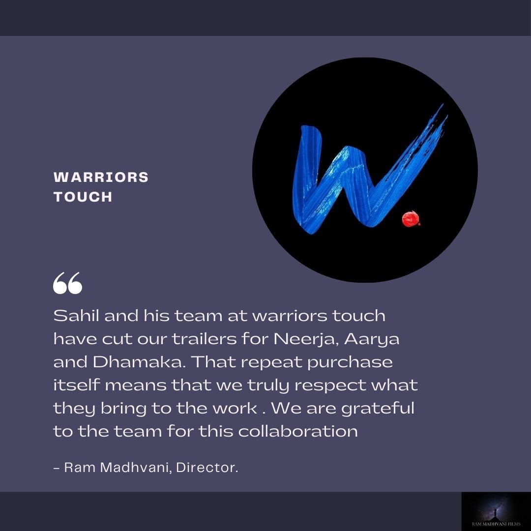 OfficialRMFilms's tweet image. RMF is grateful &amp;amp; appreciates all the support and hard work received from team @WT_India 🙌🏻 #DHAMAKA
#DhamakaOnNetflix

@RamKMadhvani @amita_madhvani @rheaprabhu @kayoze @mytriadiwarrior @thesaazinbir @swarajamdar @CreativeColonel #RajaVed #SushmitaYadav #KarlBillimoria