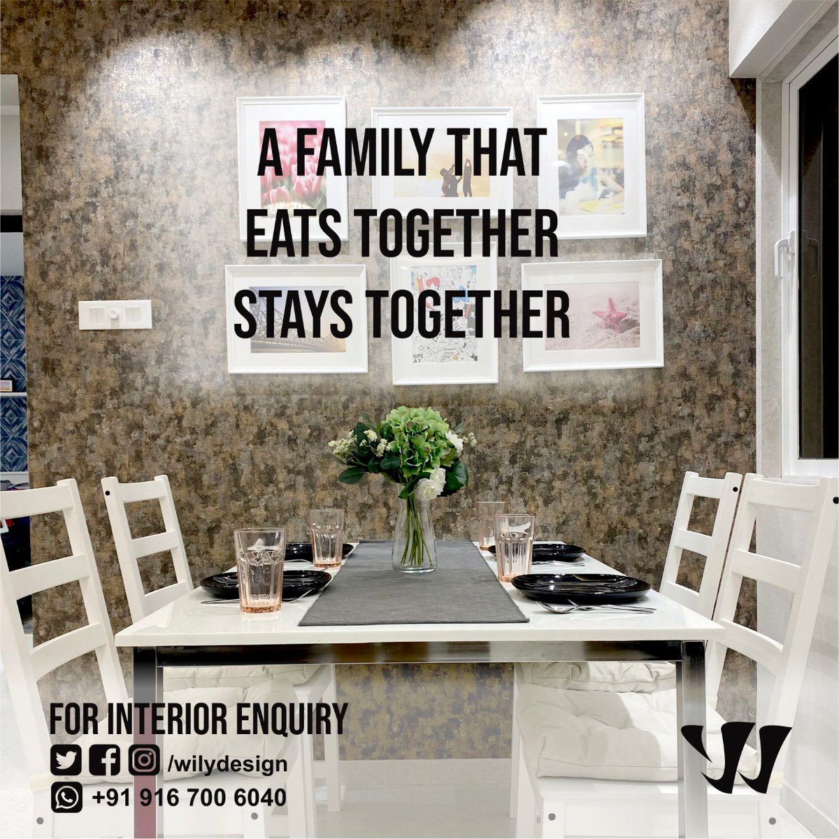 wilydesign's tweet photo. A FAMILY THAT EATS TOGETHER STAYS TOGETHER
Planning to get your home interiors done?
Contact us at +91 91670 06040
#design #architecture #interiors #bedroominterior #bedroomdecor #kitchendesign #livingroom #inspiredpost #interiordecor #dinningtable #interiordesign #homeinterior https://t.co/37AUTcye5x