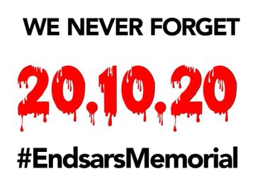 iam_wilsons's tweet photo. One year down, too many to go. The pain of losing innocent Nigerian youths on the orders of the people who were elected to protect them will never fade. 

#EndSARS | #EndSARSMemorial 🕊 https://t.co/D6qUKz2o8m