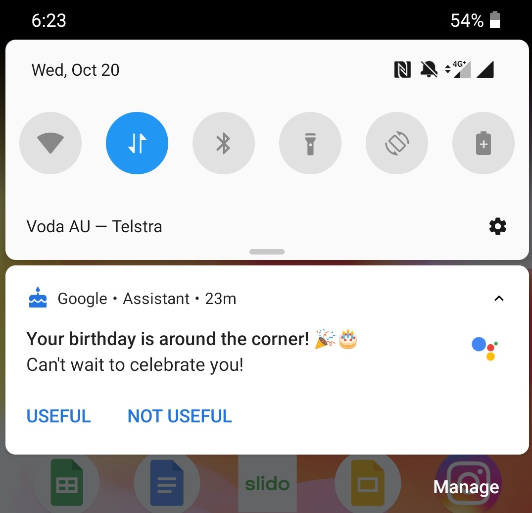 KritiBee27's tweet photo. Thanks Google Assistant, but I think I can remember my own birthday. #notuseful @Google @GoogleDesign
#uxcopy #uxdesign https://t.co/ZDjdIw89CB