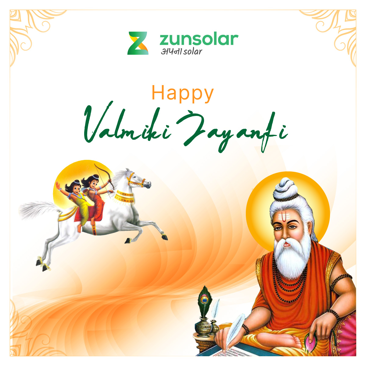 zunvolt's tweet photo. Warm wishes to all on the occasion of Valmiki Jayanti. 
Happy Valmiki Jayanti! 
.
.
.
.
#valmikijayanti #valmiki #solar #solarenergy #solarpanels https://t.co/s6ckzB3ctu