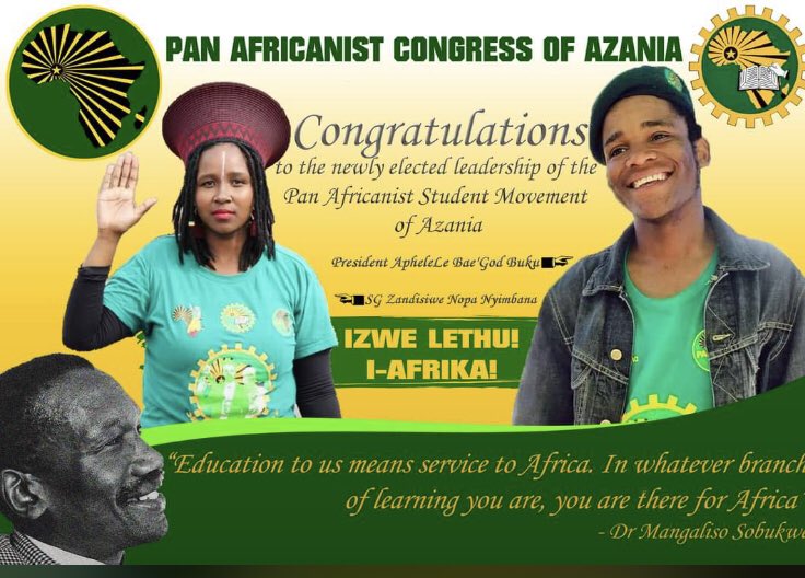 Newly elected PASMA National Executive Committee 

President- Aphelele Buku
Deputy Pres- Mzwandile Thobela
Secretary General- Zandisiwe Nopa Nyimbana 
Deputy SG- Phiwokuhle Tshatshela 
Treasure- Nhlaiso Tito Ndlovu
Organizer- Benford Maso

Izwelethu ✋🏿💚