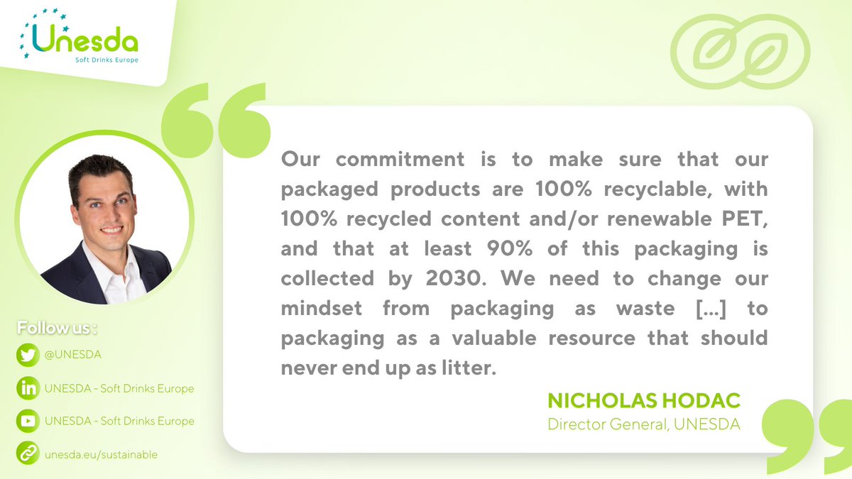 UNESDA's tweet photo. 💡 Don’t miss @Fi_FiEurope’s interview with our DG Nicholas Hodac.
He explained the pivotal role that the #SoftDrinks sector plays in the transition to a more #sustainableEU food system 🌱
📰 Read the full interview 👉 https://t.co/oLD3cRlNGc
#LeadingTheLoop
#WeAreCommitted https://t.co/GqqhY5ke7Y