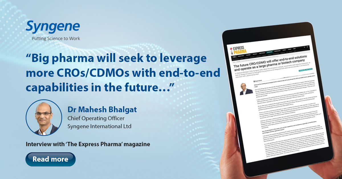 Read what our COO <a href="/DrMaheshBhalgat/">Mahesh Bhalgat</a> had to say on emerging trends in the biopharma space,  partnership models, investment plans, and more. His responses have been covered in an exclusive interview with ‘The <a href="/ExpPharma/">ExpPharma</a>’ magazine recently.
Read more 👉 bit.ly/3aS0wLt
(1/6)