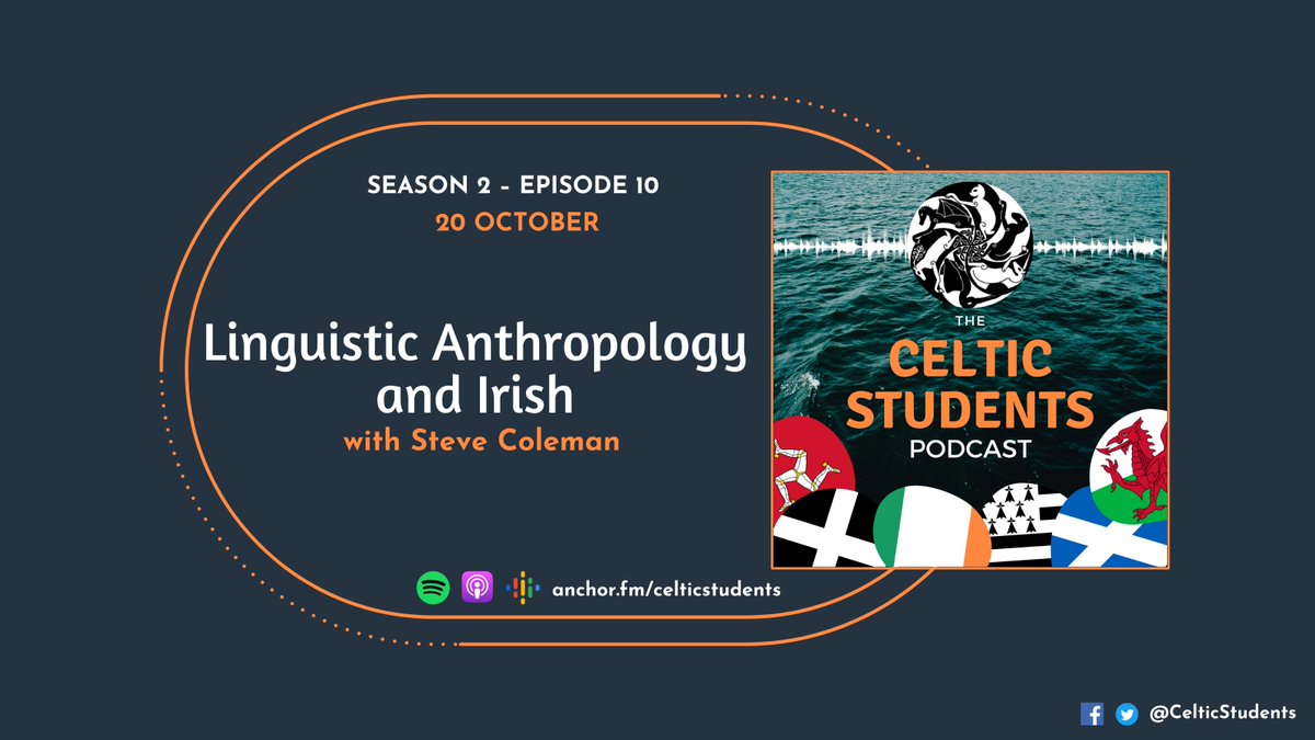 🎙️ The last episode! Labhraíonn <a href="/Alexandra_Phil_/">Alexandra Philbin</a> &amp; <a href="/walker__kieran/">Kieran Walker</a> le Steve Coleman <a href="/caithne/">steve coleman</a>, antraipeolaí teangeolaíoch atá ag obair mar léachtóir sa Roinn Antraipeolaíochta <a href="/MaynoothUni/">Maynooth University</a>. A fantastic bilingual episode!
🎧 Spotify, Apple/Google Podcasts, anchor.fm/celticstudents