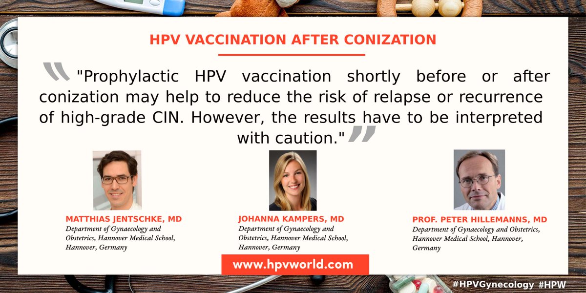 hpv_world's tweet photo. "Prophylactic #HPV vaccination shortly before or after #conization may help to reduce the risk of relapse or recurrence of high-grade CIN. However, the results have to be interpreted with caution." #Gynecology #HPVDisease Read more: https://t.co/oeRcAE6zbE https://t.co/GWdwei2lUs