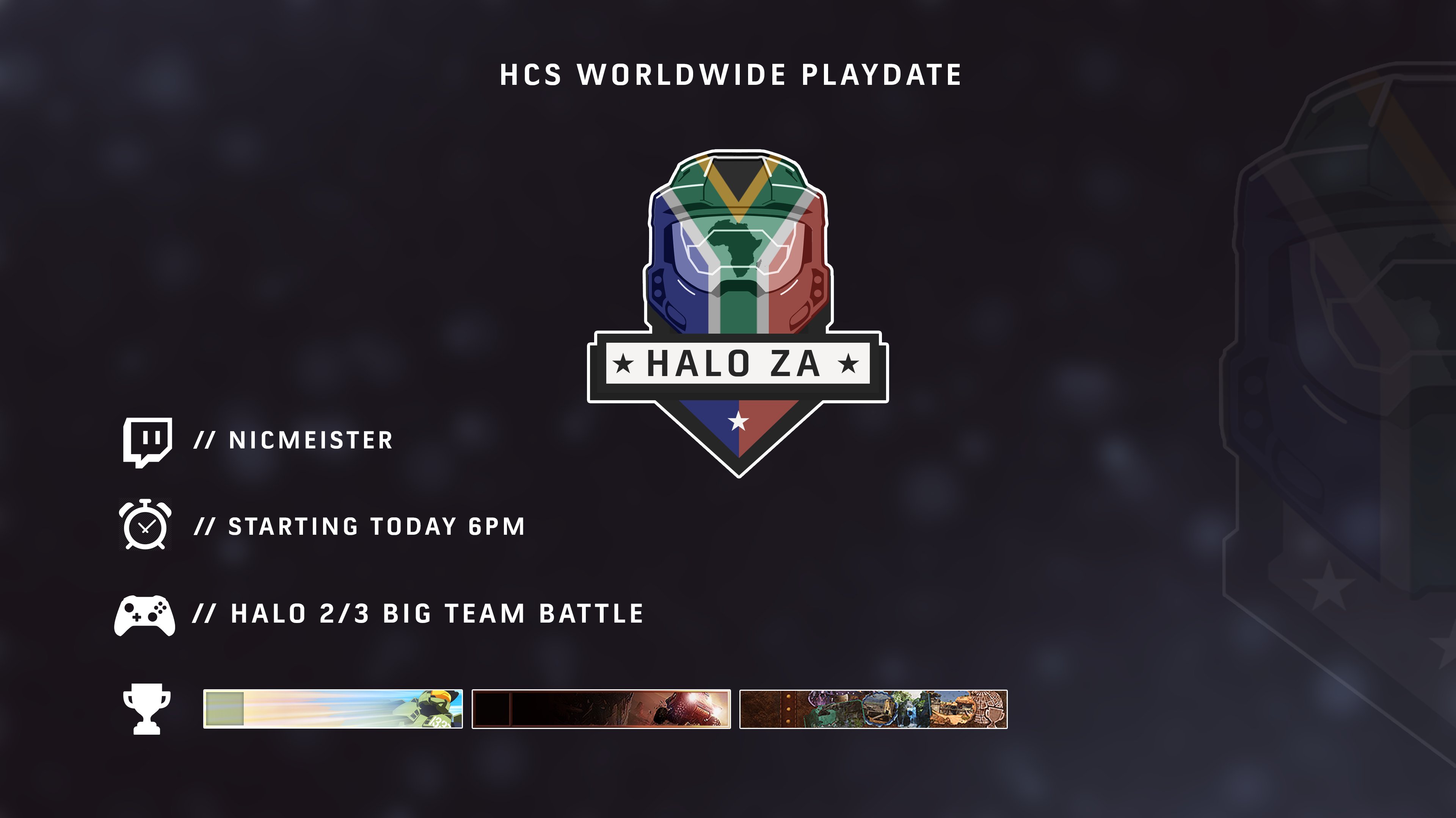 Halo ZA Twitter Image of HCS playdate.