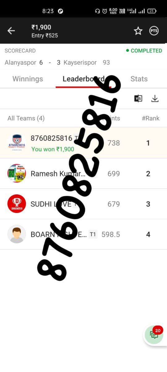 D11_Predictor's tweet photo. #Dream11
#betting #football #NBA
#IIPKL #CricketWorldCup #Kabaddi 
#Dream11Team #Cricket #Hockey
#Dream_11_prediction
Wanna win like this?
Join us on telegram👇
https://t.co/zdbG2f8ec7
For prime team's with investment tips..... Message me at  
whatsap 👉 8760825816 https://t.co/DntzMjilHe