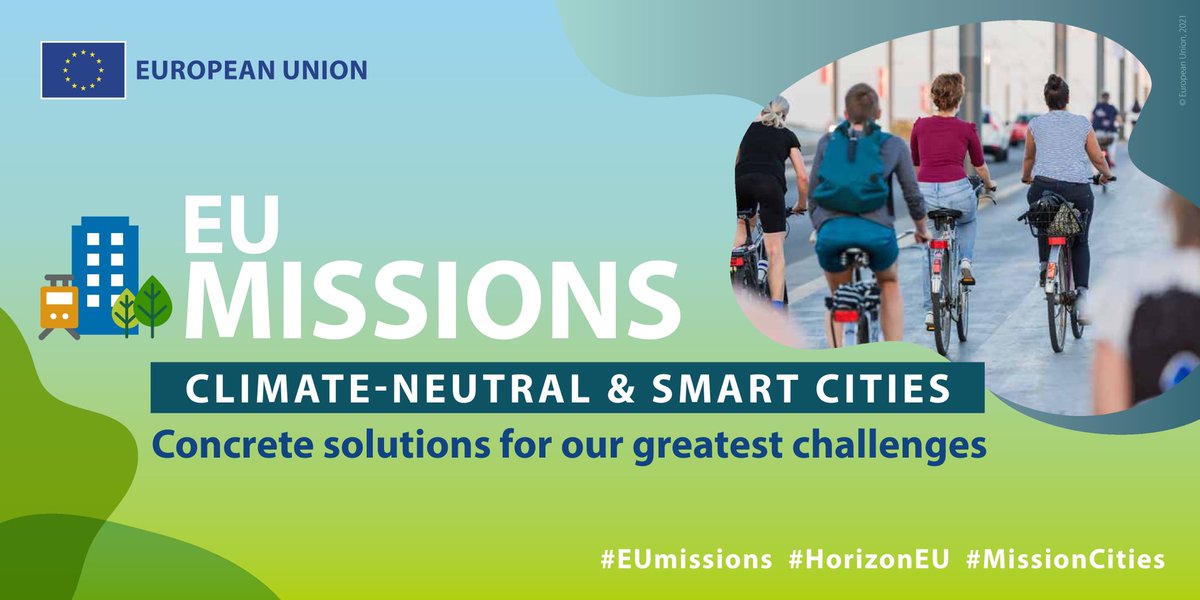<a href="/NetZeroCitiesEU/">NetZeroCities</a> will work hand in hand with the EU's #MissionCities, and will help the Mission to achieve its goal of delivering 100 #climate neutral and #smart #cities by 2030, and put all #EU cities in a position to become climate neutral by 2050. #EUmissions #HorizonEU
