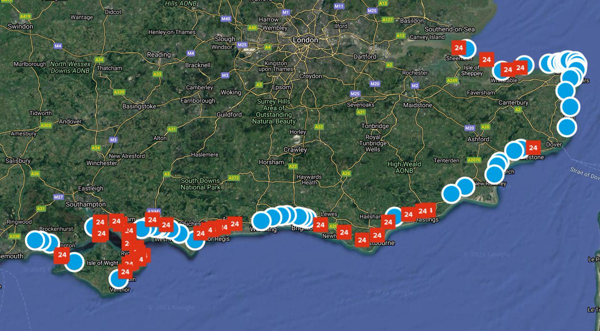 SOSWhitstable's tweet photo. Overnight sewage releases from @SouthernWater in 36 different locations, full list below 💩

If you live in an affected area, keep this is mind if your MP votes against cracking down on water companies and sewage pollution today 🗳️

#EndSewagePollution #SaveOurSeas https://t.co/LCQMFdyw0K