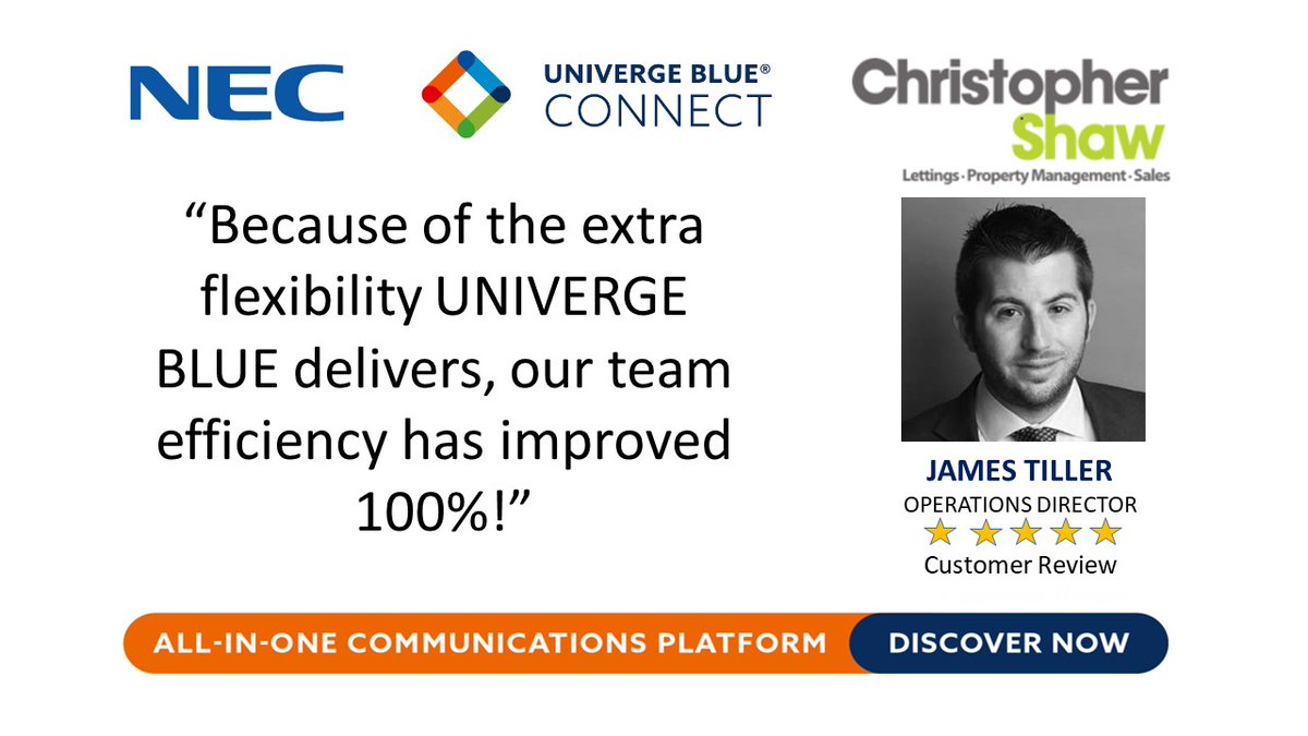 NECEnterprise's tweet photo. It's a big claim! Read how moving to #NEC #UNIVERGE_BLUE gave total flexibility in team communications, enabling more efficient ways of working https://t.co/gkPTU1YlUB  #Cloud #Remoteworking #UC #Mobility #crazysimple https://t.co/CuGc67H0uO