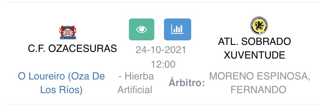 AtleticoSobrado's tweet photo. Horario Oficial da Xornada 2 da Liga 21/22
#ForzaCASX💛 https://t.co/fxVn0iF8pn