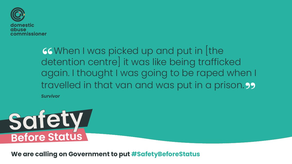 centreWJ's tweet photo. All #domesticabuse victims should be entitled to safety regardless of their immigration status. We back the @CommissionerDA in her calls for funding and the creation of a firewall so migrant victims can report abuse without fear. #SafetyBeforeStatus https://t.co/YZ9yZUq9za https://t.co/jiUqYWJgTf