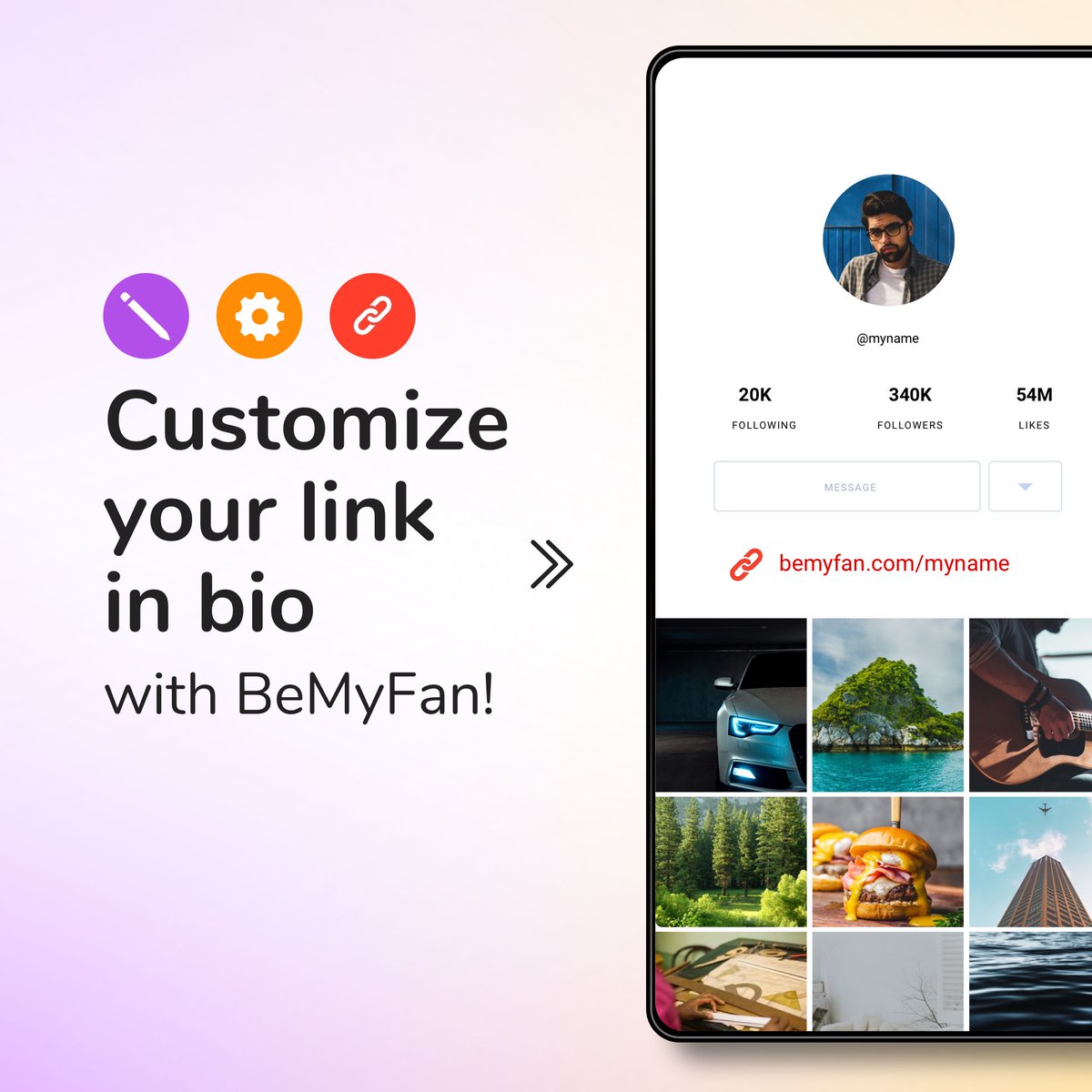 bemyfansocial's tweet photo. Let your fans find you on every social channel. Experience the all-in-one #linkinbio solution with @bemyfansocial 📲 #bemyfan #linkinbioservice https://t.co/hOxAFTHUbF