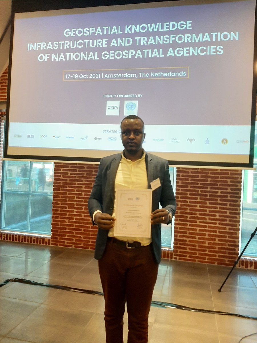 alxrutagengwa's tweet image. Pleased to participate and conclude successfully an interesting training 17-19 october on #GKI, Geospatial Knowledge Infrastructure and Transformation of National Geospatial Agencies in Amsterdam, The Netherlands.

#GeospatialWorldForum