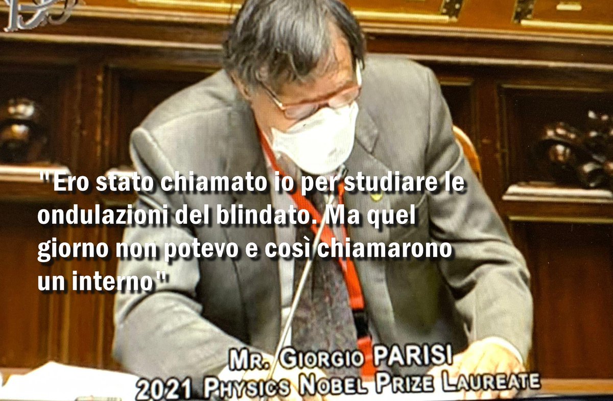 Il premio nobel per la fisica Parisi conferma le dichiarazioni della #Lamorgese.
#forzaondulatoria