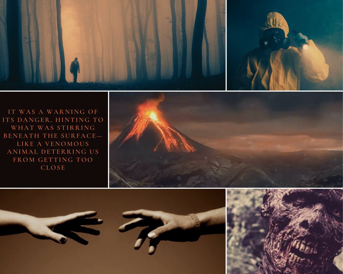 So, I made my first mood board. This isn’t my NaNo WIP but the one I’m trying to get a decent start on before then. 

It has:
• An epic search for a missing love 💔
• Yellowstone eruption 🌋
• Toxic ash zombies 🧟‍♀️