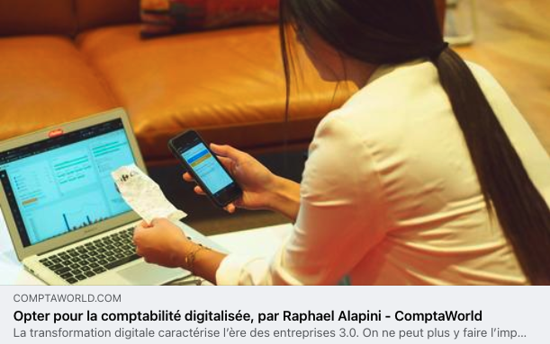 Compta World (@comptaworld) on Twitter photo Opter pour la comptabilité digitalisée, par Raphaël Alapini
comptaworld.com/2021/10/20/opt… via 
<a href="/ComptaWorld/">Compta World</a> @JoelViseeon @BViseeon <a href="/CarolineHelin/">Caroline HELIN 💥</a> <a href="/NassimViseeon/">Nassim Amejjoud 🇫🇷 🇲🇦</a> <a href="/J_Capitaine/">Julien Capitaine</a> <a href="/VigierArnaud/">Vigier Arnaud</a> <a href="/SanchisJerome/">Jérôme Sanchis</a> 
#ComptaWorld #articles #blog #comptabilité #digital  #comptabilitédigitalisée Opter pour la comptabilité digitalisée, par Raphaël Alapini
comptaworld.com/2021/10/20/opt… via 
<a href="/ComptaWorld/">Compta World</a> @JoelViseeon @BViseeon <a href="/CarolineHelin/">Caroline HELIN 💥</a> <a href="/NassimViseeon/">Nassim Amejjoud 🇫🇷 🇲🇦</a> <a href="/J_Capitaine/">Julien Capitaine</a> <a href="/VigierArnaud/">Vigier Arnaud</a> <a href="/SanchisJerome/">Jérôme Sanchis</a> 
#ComptaWorld #articles #blog #comptabilité #digital  #comptabilitédigitalisée