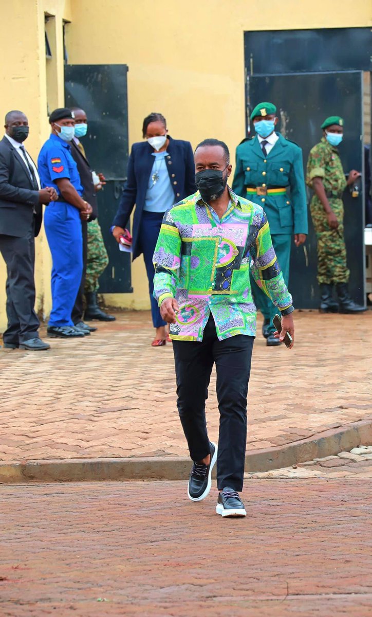 Arriving for the 58th #MashujaaDay2021 Celebrations at Wang'uru Stadium in Kirinyaga County.