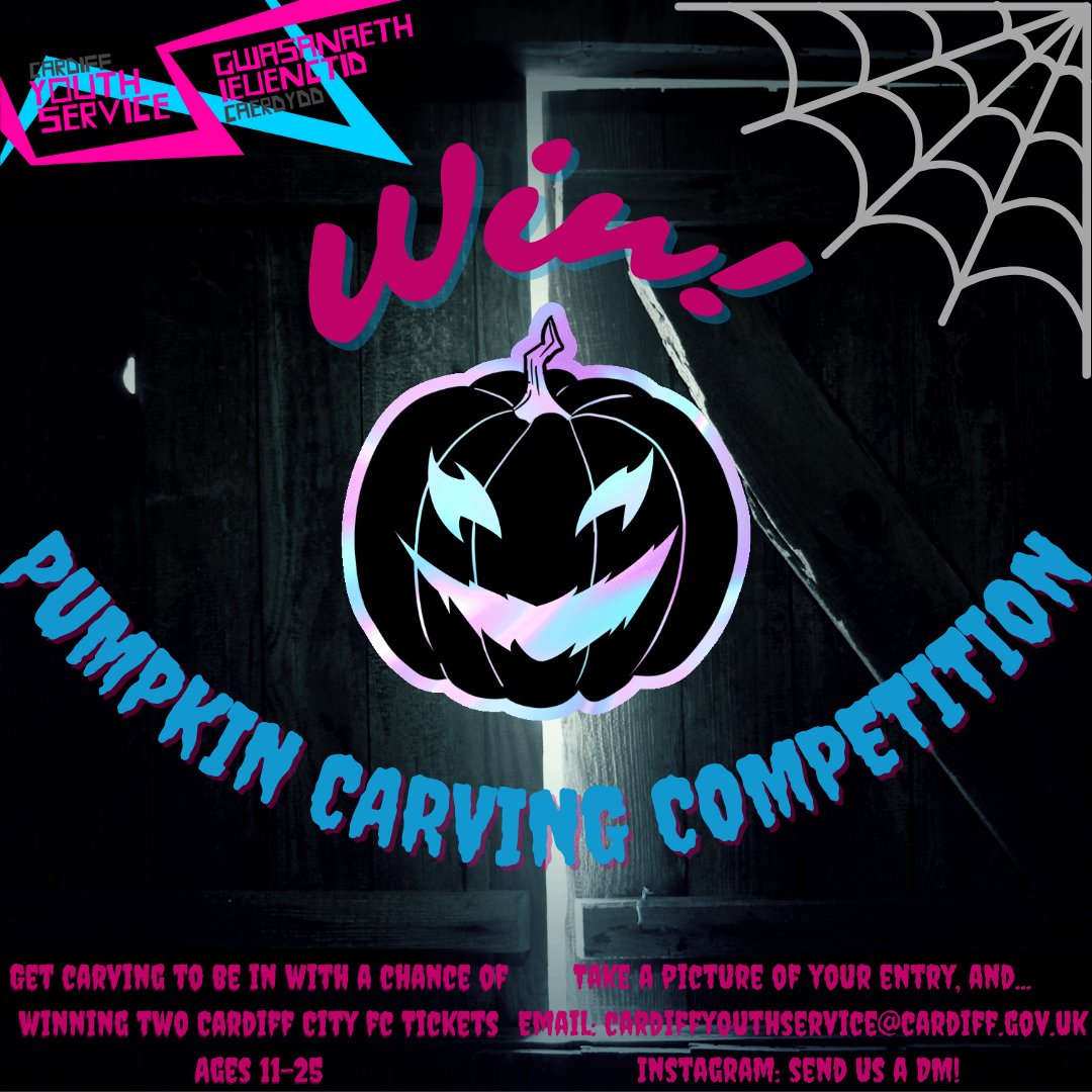 YouthCardiff's tweet photo. Do you have what it takes to win Cardiff Youth Services pumpkin carving competition? πππ»
Send us a picture of your pumpkin before 01/11/21 winner announced on 02/11/21 #CYSGETCREATIVE https://t.co/guXhNznfRX
