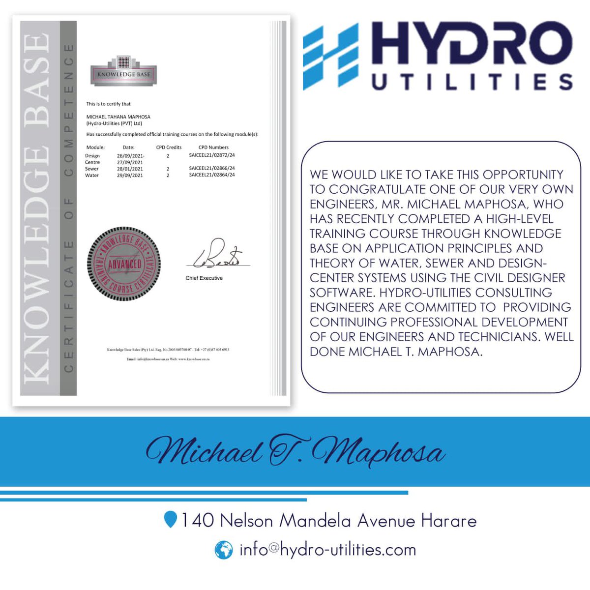 Hydro-Utilities (Pvt) Ltd Consulting Engineers tweet media