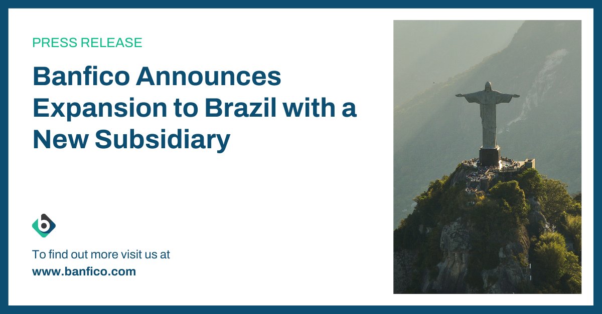 We're pleased to announce that Banfico is expanding to Brazil with a new subsidiary in São Paulo. 🇧🇷

Read the full press release here!
bit.ly/3C30rQX
#openbanking #openfinance #openbankingbrazil