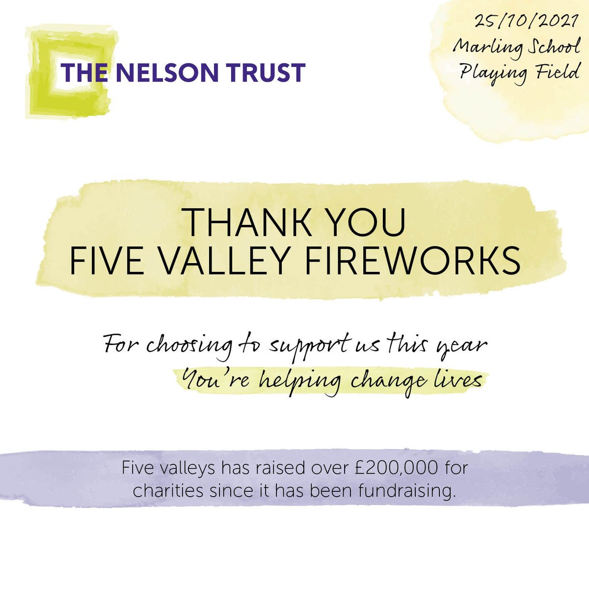 TheNelsonTrust's tweet photo. Thank you Five Valleys Fireworks for supporting us this year. This event has been going for over 50 years and generating money for charities. 25th October at 18.30
https://t.co/0vch6b5jVA
#fivevalleys #fireworks #ebley #gloucester #gloucestershire #charity https://t.co/ueHjaj9zcm
