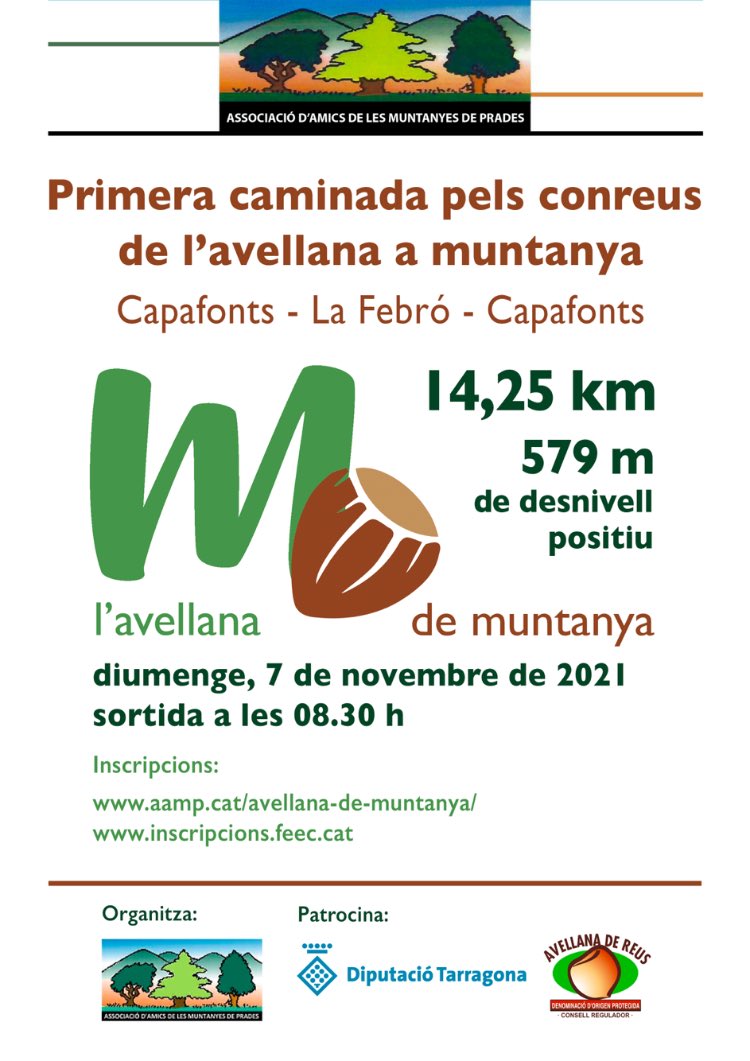 aampcat's tweet photo. Us presentem la primera caminada pels conreus de l’avellana a muntanya.
El diumenge 7 de novembre a Capafonts.

Inscripcions aquí:
https://t.co/jNNA7hd2BH https://t.co/86ov3RJ5dT