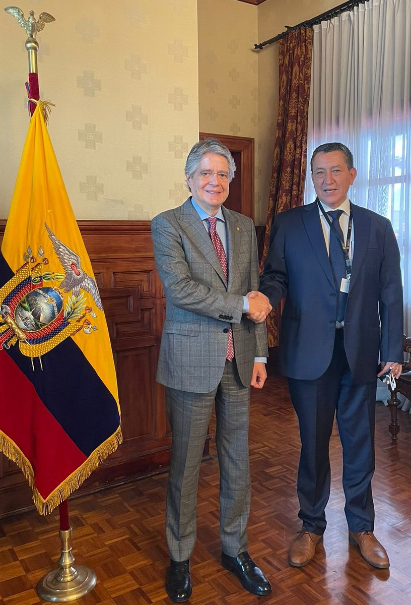 SRL_Exploration's tweet photo. In the meeting, President Lasso said “The greatest surprise today is to meet Salazar Resources Ltd., a group of Ecuadorians that have brought Ecuador to the international markets”. https://t.co/SbY0t8ILwG