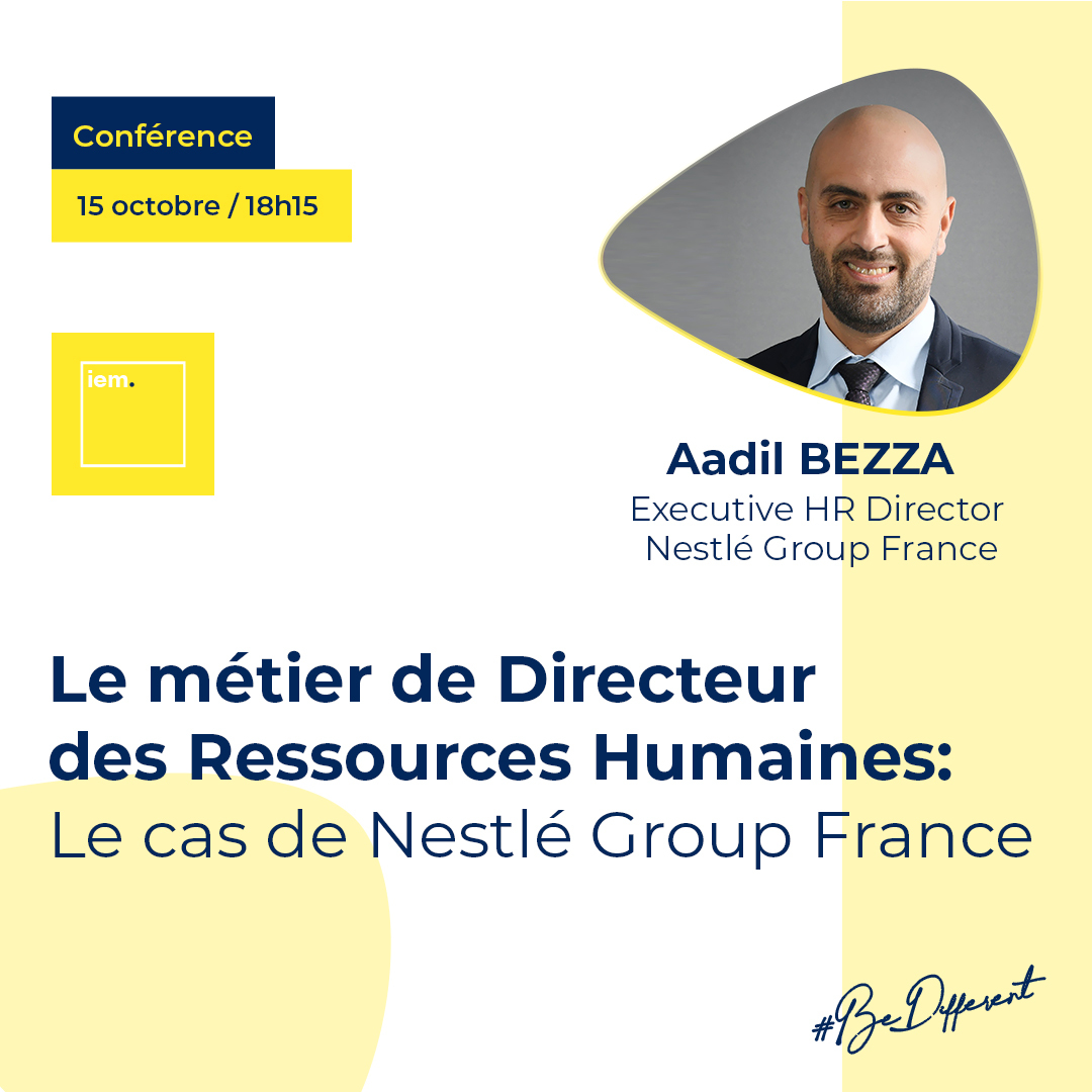 EcoleRH's tweet photo. #Conférence - Aadil B, Executive Human Resources Director chez Nestlé, est intervenu vendredi dernier auprès des étudiants de l'IEM Institut Elton Mayo ⚡️

#IEM #RH #RessourcesHumaines #Formation #Alternance https://t.co/UDg5TZRoUX
