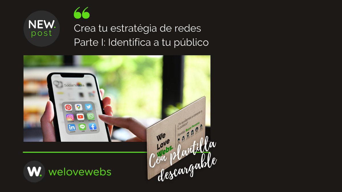 Hoy en la agencia hablamos sobre estrategia en redes sociales. En el artículo encontrarás una plantilla Buyer persona en PDF.

Lee el artículo en nuestro blog: lnkd.in/gZAEBg9A

#welovewebs #marketingdigital #estrategiasdemarketing #RedesSociales