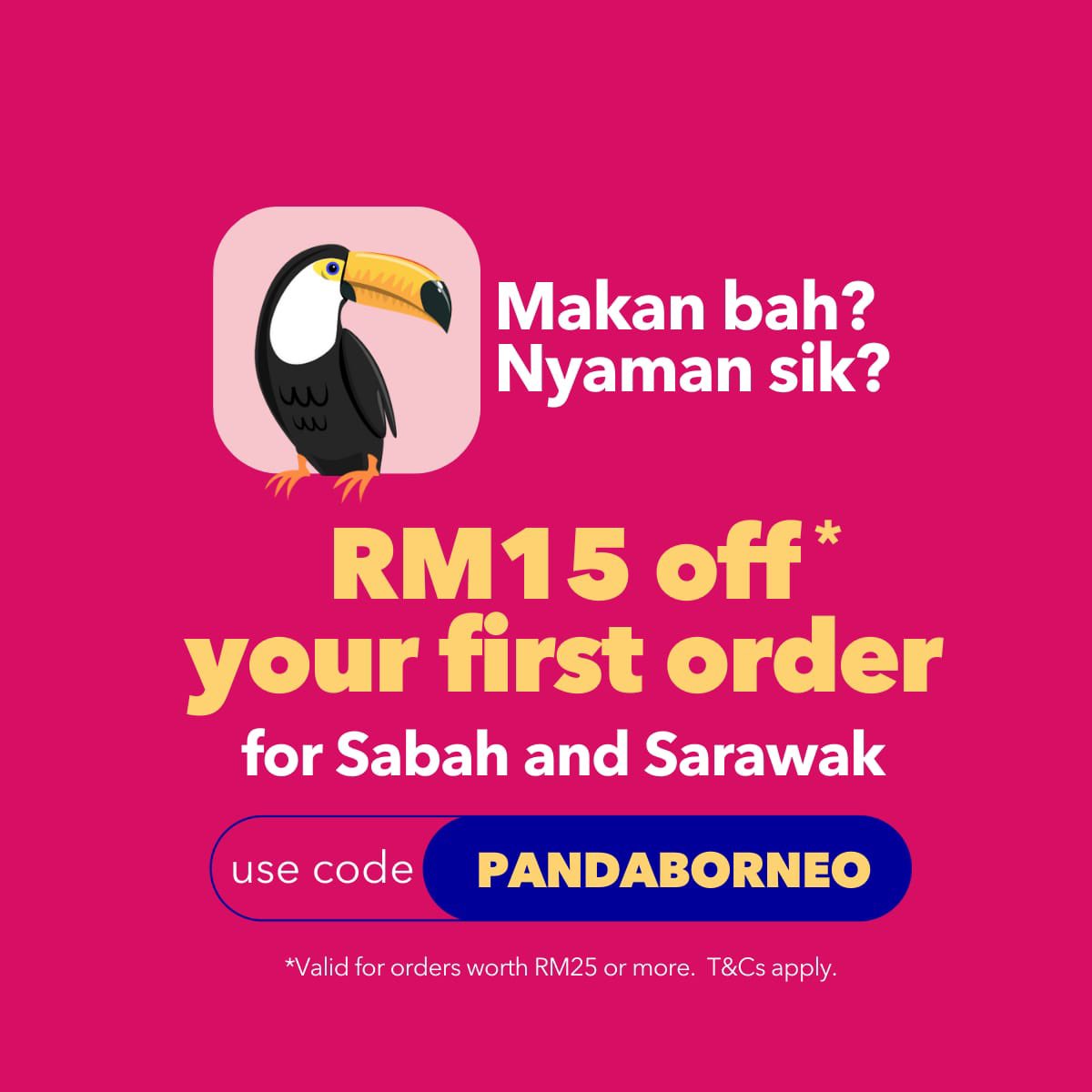 BeeBalan's tweet photo. Foodpanda back at it again
1. That’s? A toucan? Not a hornbill? Tok Borneo kah Brazil?
2. “Makan bah?” Lmaooooooo what the fuck is that? Jaik li rupa 

Tell me you have no minorities on your team without telling me you have no minorities on your team https://t.co/Jqic0fXYIr