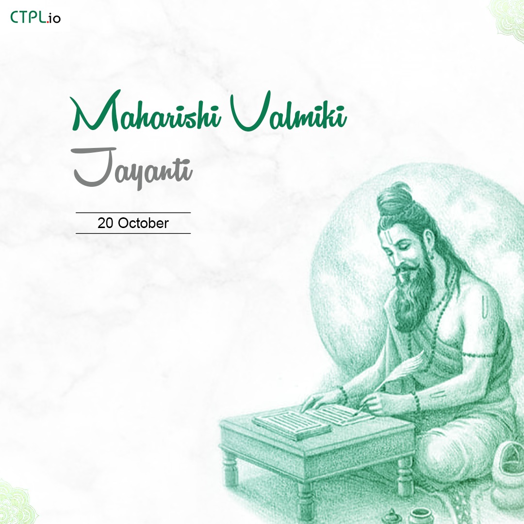 ctpl_official's tweet photo. On the auspicious occasion of #ValmikiJayanti, let’s seek the blessings of Maharishi Valmiki and do good deeds for our people. May his ideals continue to inspire and provide us with strength &amp; will to achieve great heights in life.
.
.
#MaharashiValmikiJayanti2021 https://t.co/SMZNHS96e1