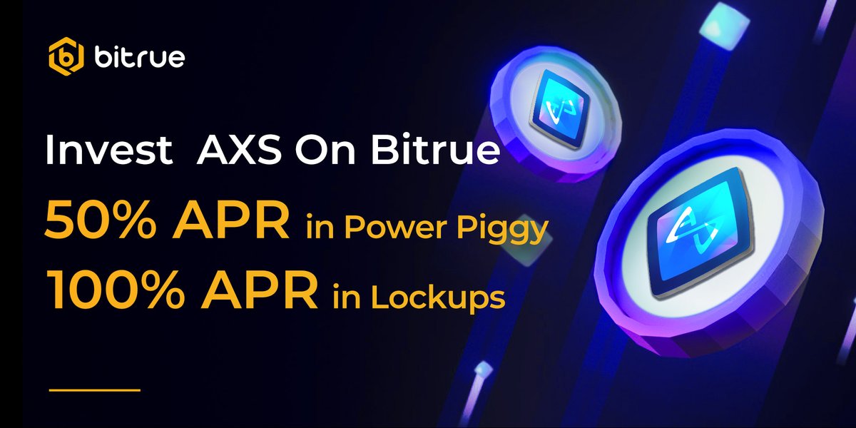 BitrueOfficial's tweet image. A round of lockup investments for AXS now begins, which will be extra special as the interest rate will be 100%! @AxieInfinity
bitrue.com/powerpiggy/loc…