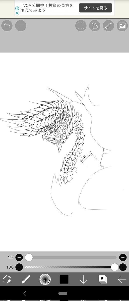 今日の進捗です。明日もがんばって描いていきます! 