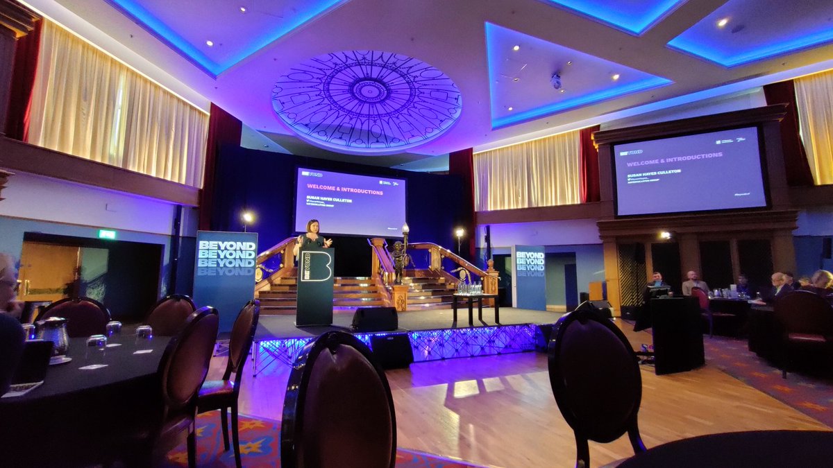 DavidPDigi's tweet photo. .@SusanHayes_ kicking off the @BeyondCnf 2021 at @TitanicBelfast 

Looking forward to an amazing selection of speakers, exhibitions and demos over the next few days in all things #immersivetech #BEYONDConf https://t.co/dV2dU9WFZS