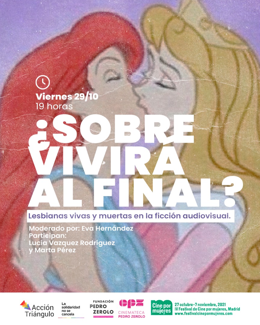eva_calonge's tweet photo. ¿Sobrevivirá al final? Lesbianas vivas y muertas en la ficción audiovisual. El viernes 29 de octubre, a las 19 horas. Con @cinematecapz @acciontriangulo @FPedroZerolo en el marco del @FCinepormujeres. Sigue leyendo 👇🏼🧵 https://t.co/cPzEGTXAAM