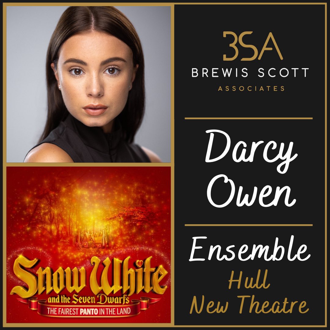 BSATalent's tweet photo. Our wonderful DARCY OWEN (@darcyowenx) &amp; LOTTIE STEPHENS (@lottiestephenss) join the cast of SNOW WHITE AND THE SEVEN DWARFS this Christmas at @NewTheatreHull 

Thanks so much to the team at @XRoads_Live https://t.co/9rH4K8dNXE