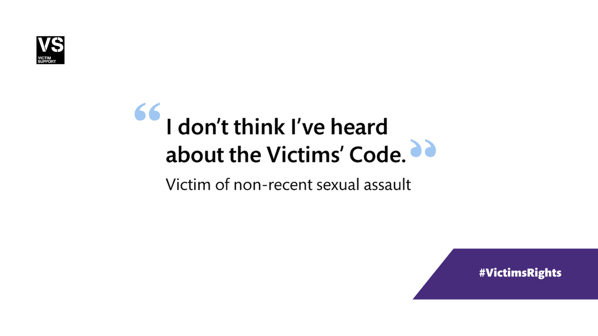 VictimSupport's tweet image. If you choose to report a crime, right three of the #VictimsCode ensures that you’re always provided with information. This might be information about the process or who to contact for support. 
#VictimsRights.