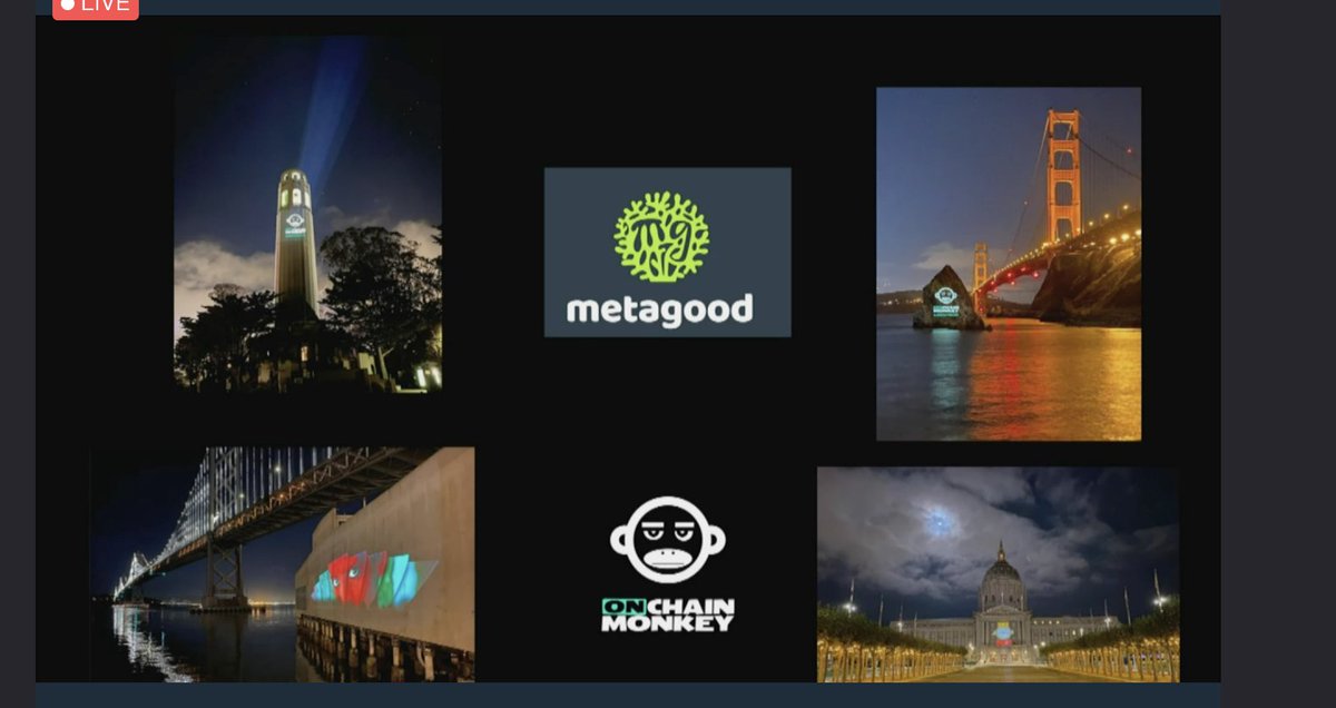 imjoshocm's tweet photo. @jennifer_sutto @OnChainMonkey @Gigaconnect @roham Just this week #MonkeyBusiness continued through #MonkeySignal in LA, and also in SF by Oscar-winning director @LouiePsihoyos. This is a lead-up to projections that will be displayed during UN Climate Conference, to inspire people to work together to solve climate change crisis. https://t.co/TRtlKLO1HS