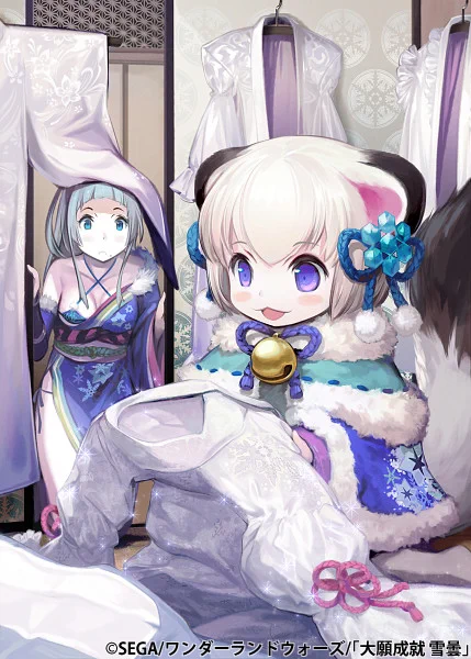 SEGA様「ワンダーランドウォーズ」にて、10/18(月)より登場の新ソウルカード【大願成就 雪曇】描かせて頂いております。何卒何卒🙏 https://t.co/IVeg58CFvy 