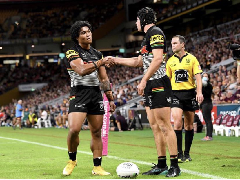 Do we remember when <a href="/PenrithPanthers/">Penrith Panthers 🐾</a> were accused of being “arrogant” and the next game we celebrated tries like this….